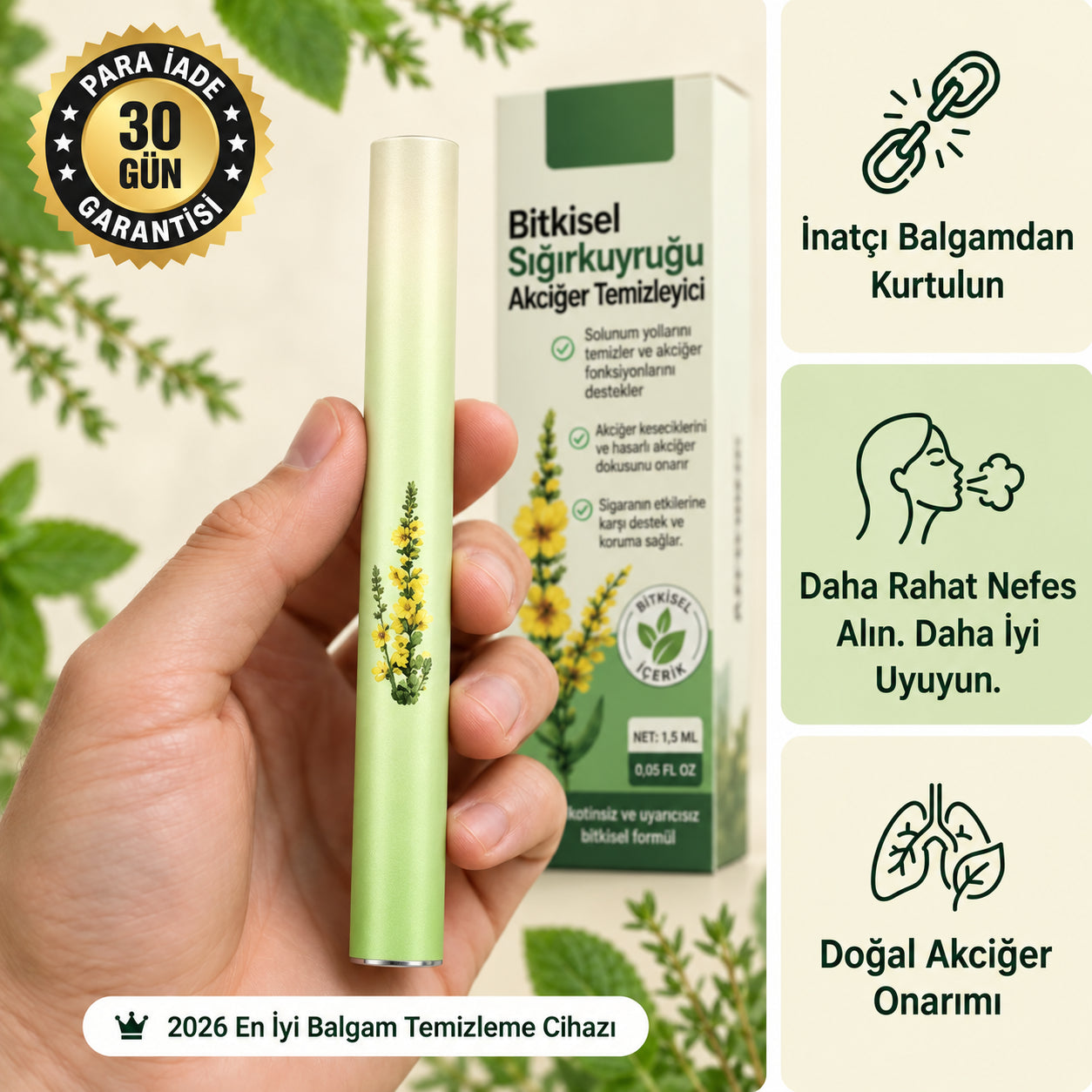Revair Sığırkuyruğu Özlü Bitkisel Nefes İnhaleri