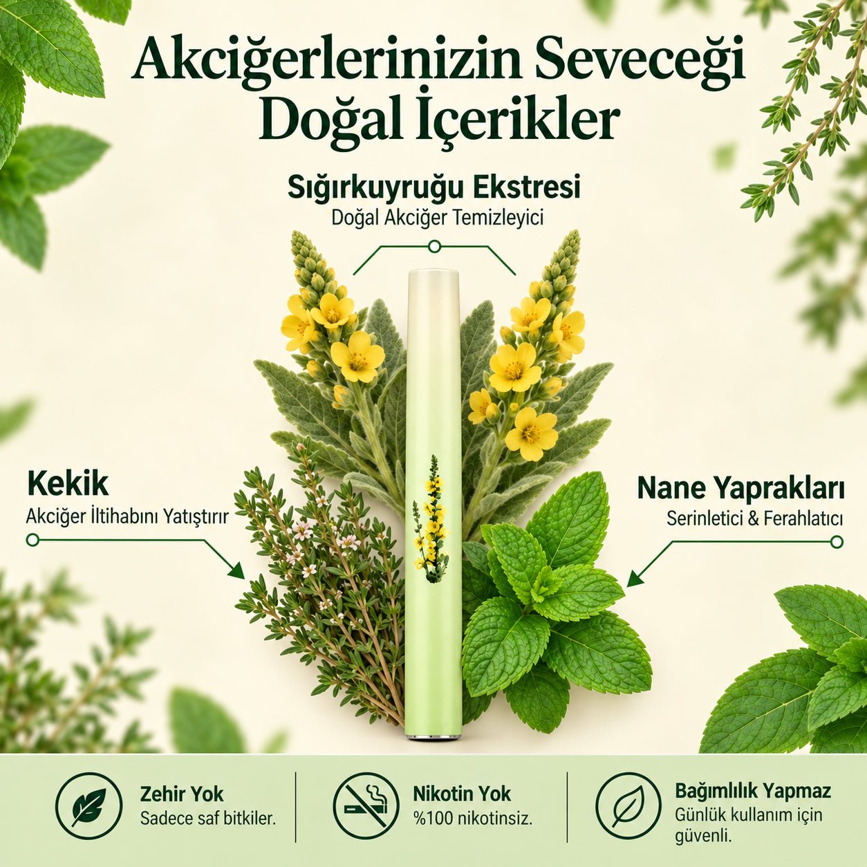 Revair Sığırkuyruğu Özlü Bitkisel Nefes İnhaleri