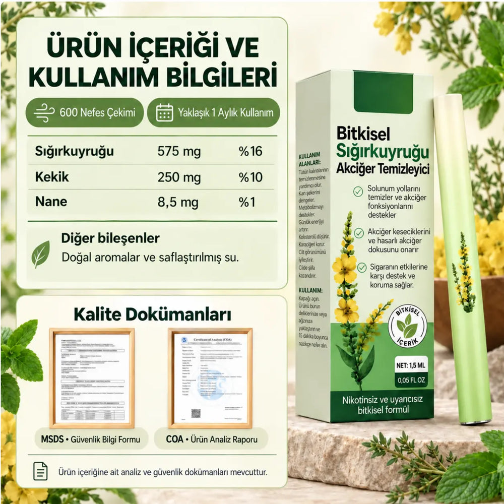 Revair Sığırkuyruğu Özlü Bitkisel Nefes İnhaleri